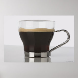Close-up of a coffee cup poster