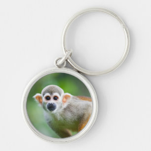 Close-up of a Common Squirrel Monkey Keychain