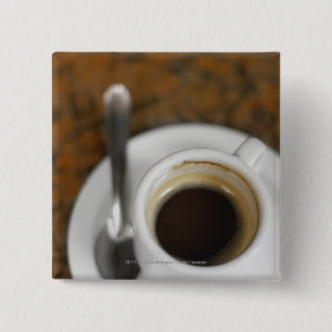 Close-up of a cup of coffee 2 inch square button