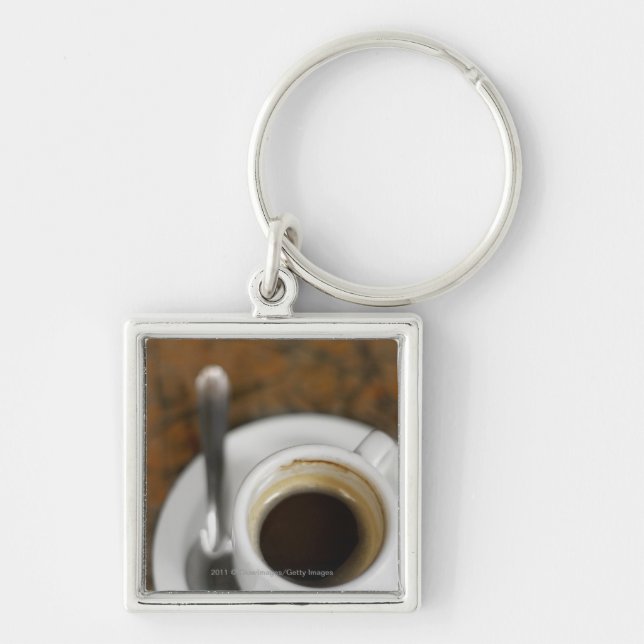 Close-up of a cup of coffee 2 keychain (Front)