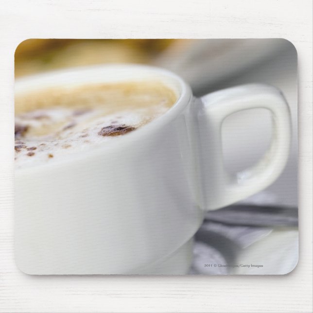 Close-up of a cup of coffee mouse pad (Front)