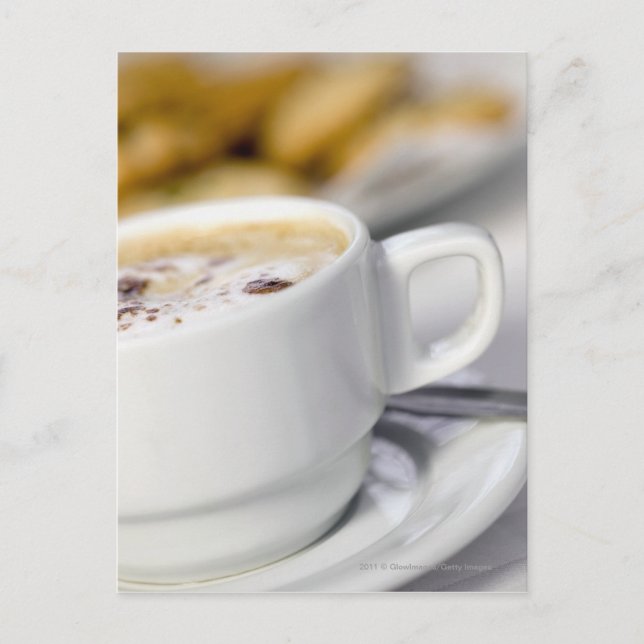 Close-up of a cup of coffee postcard (Front)