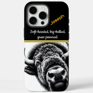 Close-Up of a Majestic Buffalo iPhone 16 Pro Max Case