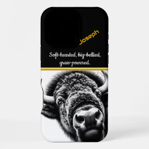 Close-Up of a Majestic Buffalo iPhone 16 Pro Max Case