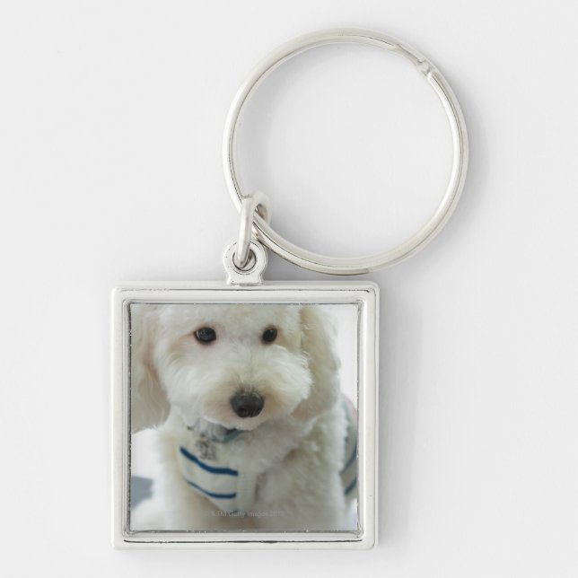 Close-up of a miniature poodle keychain (Front)