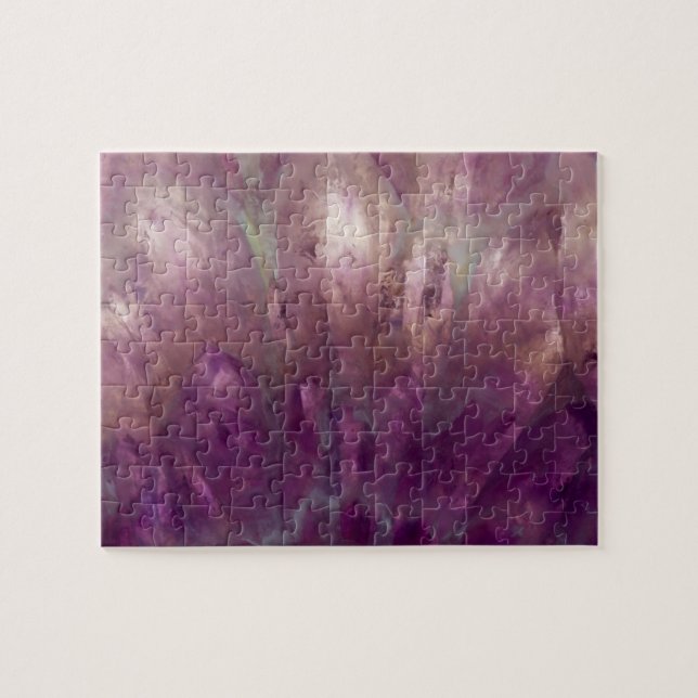 Close up of a purple Amethyst Jigsaw Puzzle (Horizontal)