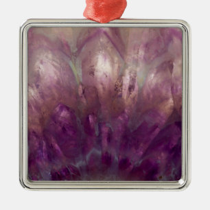 Close up of a purple Amethyst Metal Ornament