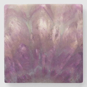 Close up of a purple Amethyst Stone Coaster