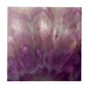 Close up of a purple Amethyst Tile