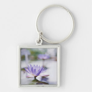 Close-Up of a Purple Water-Lily Floating on Keychain