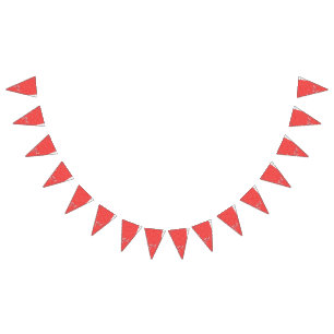Close-up of a red and black patterned fabric, fe bunting flags