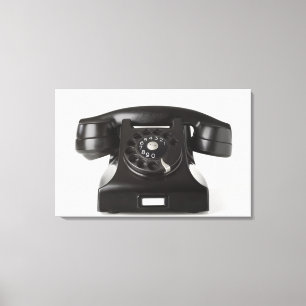 Close-up of a rotary phone canvas print