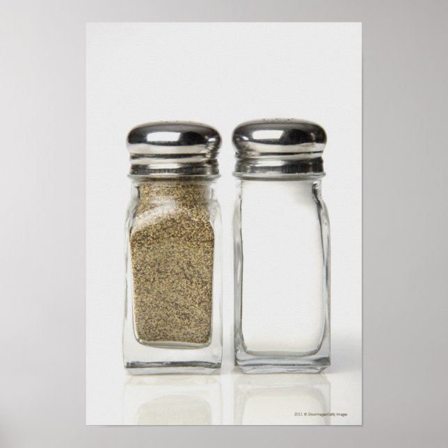 Close-up of a salt and a pepper shaker 2 poster (Front)