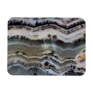 Close up of a Silver Lace Onyx Magnet