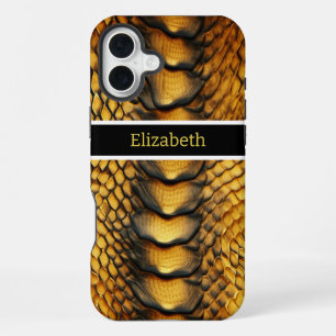 Close-up of a snake's vibrant skin iPhone 16 plus case