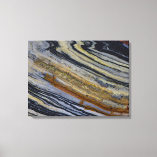 Close up of a Striated Jasper Slab Canvas Print
