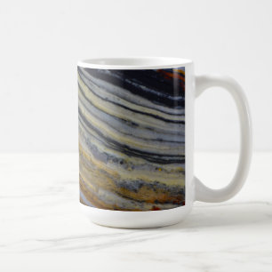 Close up of a Striated Jasper Slab Coffee Mug