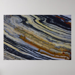 Close up of a Striated Jasper Slab Poster