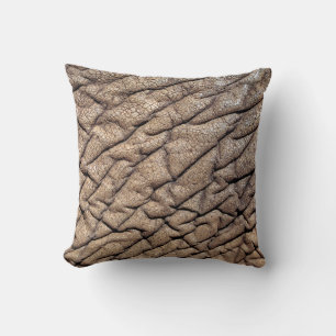Close-Up Of African Elephant's Hide Throw Pillow