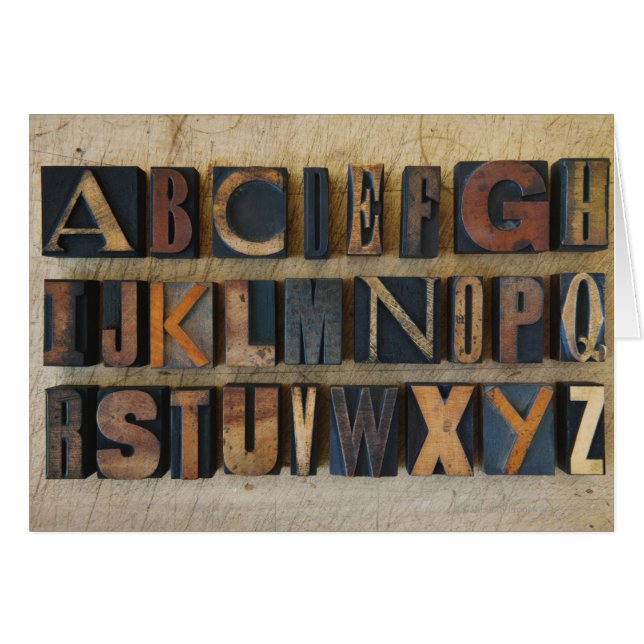 Close up of alphabet on letterpress 2 (Front Horizontal)