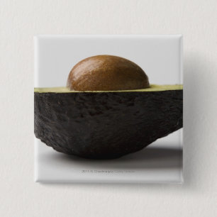 Close-up of an avocado 2 inch square button