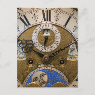 Close up of an old clock, Germany Postcard
