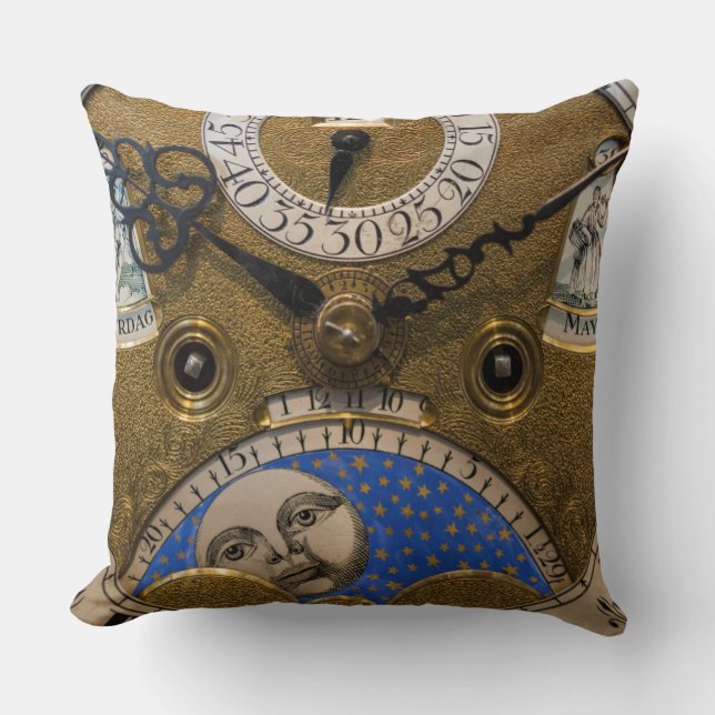 Close up of an old clock, Germany Throw Pillow (Front)