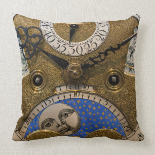 Close up of an old clock, Germany Throw Pillow