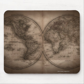 Close up of antique world map 5 mouse pad