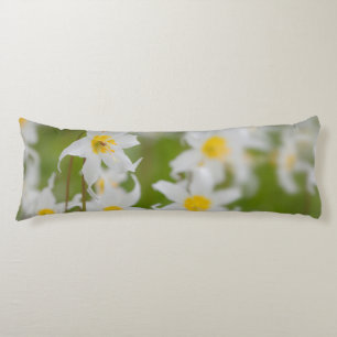 Close-up of avalanche lilies body pillow