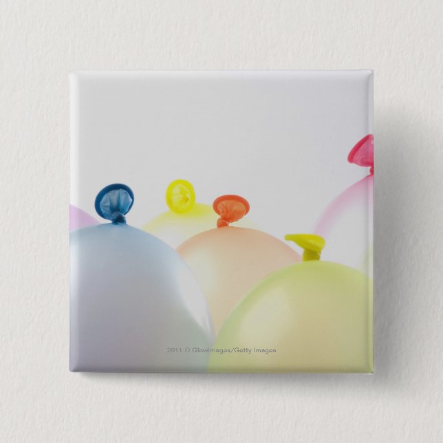 Close-up of balloons 2 inch square button (Front)