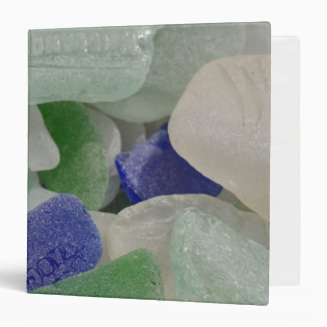 Close up of beach glass, Alaska Binder (Front/Inside)