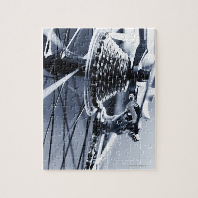Close up of bicycle gears 2 jigsaw puzzle (Vertical)