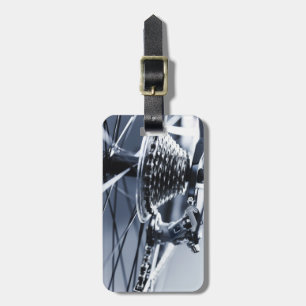 Close up of bicycle gears 2 luggage tag