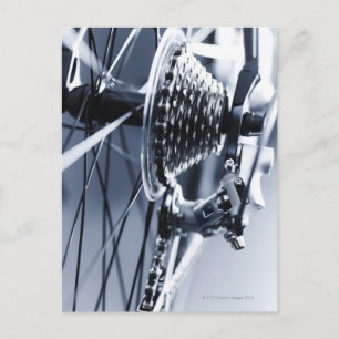 Close up of bicycle gears 2 postcard
