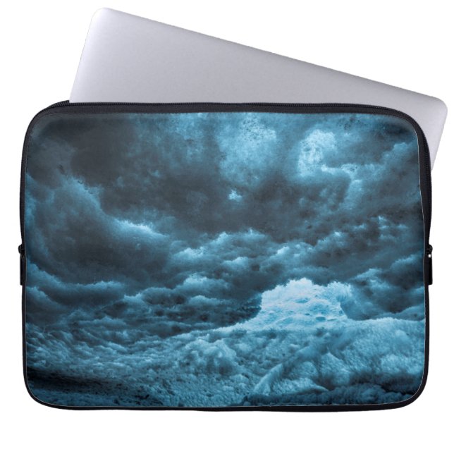 Close up of blue ice, Iceland Laptop Sleeve (Front)