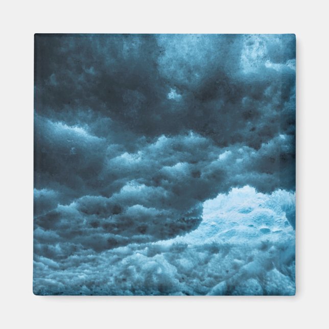 Close up of blue ice, Iceland Magnet (Front)