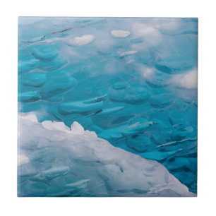Close-up of blue ice tile