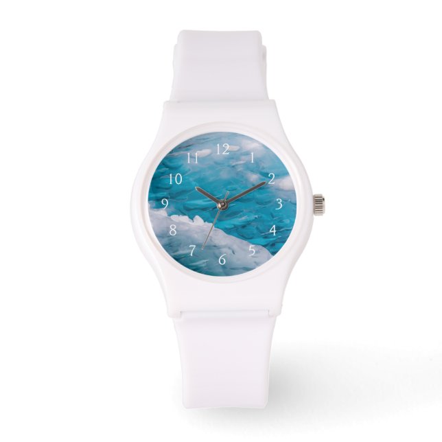 Close-up of blue ice watch (Front)