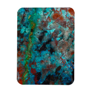 Close up of blue Shattuckite Magnet