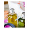 Close up of bottles with massage oils