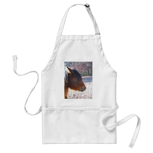Close up of Brown horse, Little Brown Pony Standard Apron (Front)