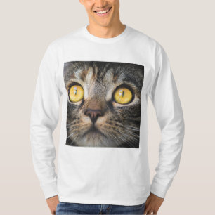 Close-up of Cat with Yellow Eyes T-Shirt