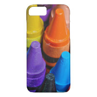 close up of colourful crayons