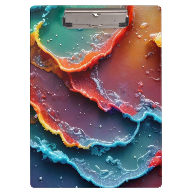 Close-up of Colourful Paint Clipboard (Front)