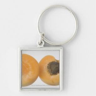 Close-up of cross section of an plum keychain