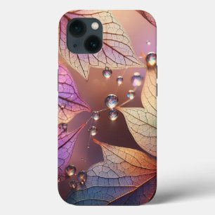Close-Up of Delicate Autumn Leaves phone case