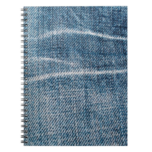 Close-Up of Denim Cloth. Notebook (Front)