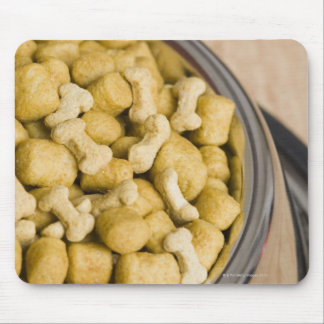 Close-up of dog food in a dog bowl mouse pad