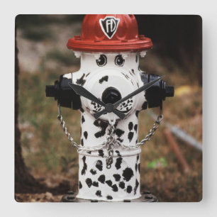 Close-Up of Fire Hydrant Square Wall Clock